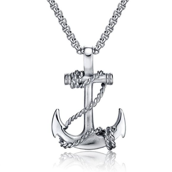 ❤️LIMITED EDITION - Fashion Design Tone Anchor Necklace, N90201P133 - Picture 1 of 5